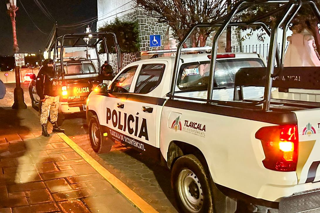 Se unen Policía Municipal de Tlaxcala, Panotla y Guardia Nacional en operativo intermunicipal